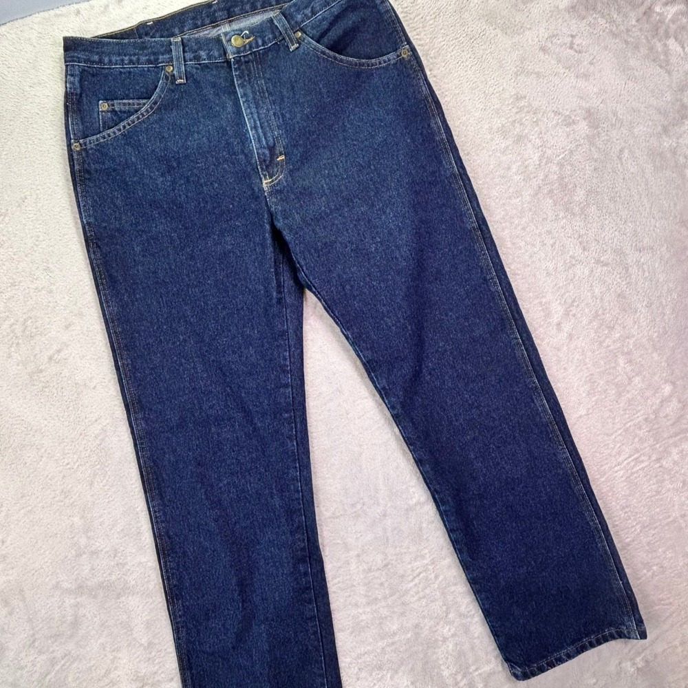NWT Wrangler Mens Jeans Sz 34x29 Blue Hero Five Star Regular Fit Straight Leg